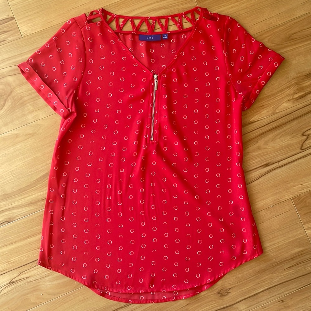 Apt. 9 Cap Sleeve Blouse w/Cutouts